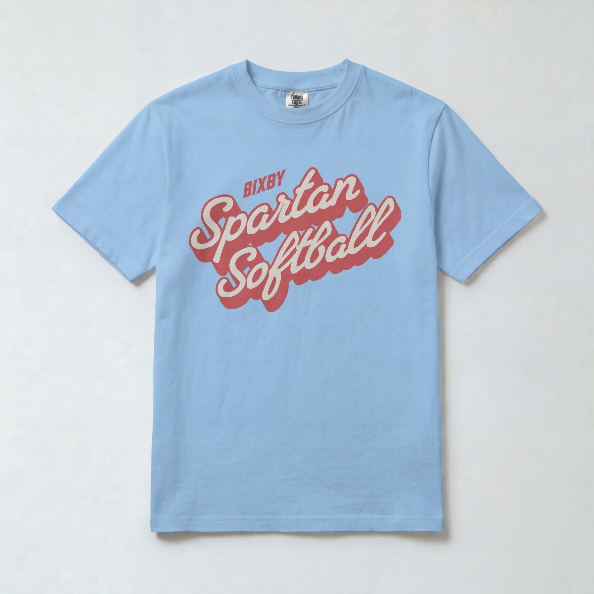 Vintage Spartans Softball Tee | Hydrangea