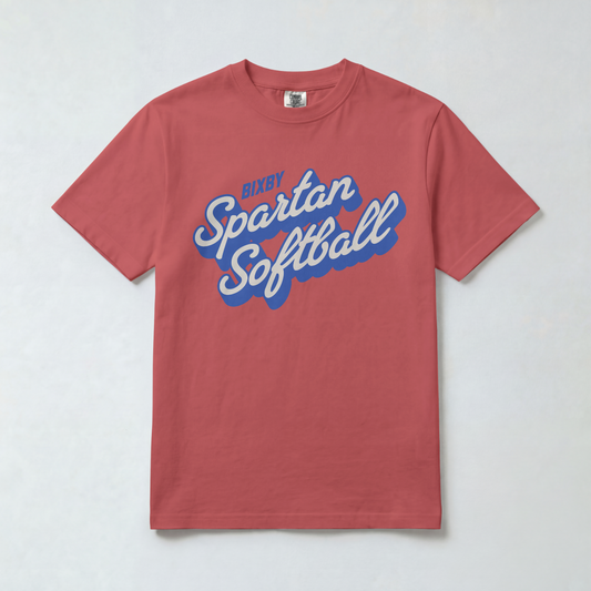 Vintage Spartans Softball | Comfort Colors 1717 | Brick