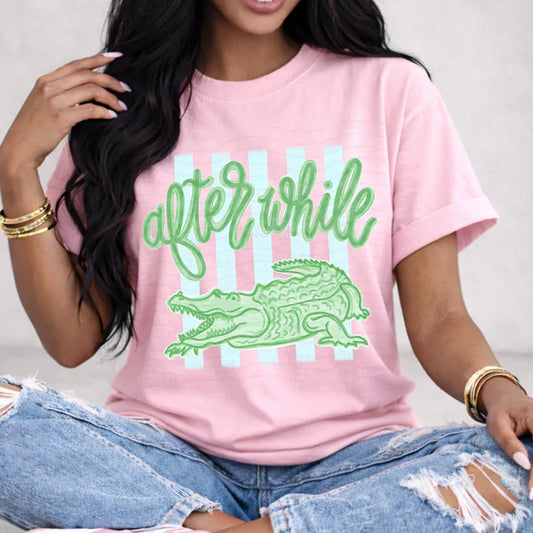 Afterwhile Crocodile Tee – Comfort Colors Blossom