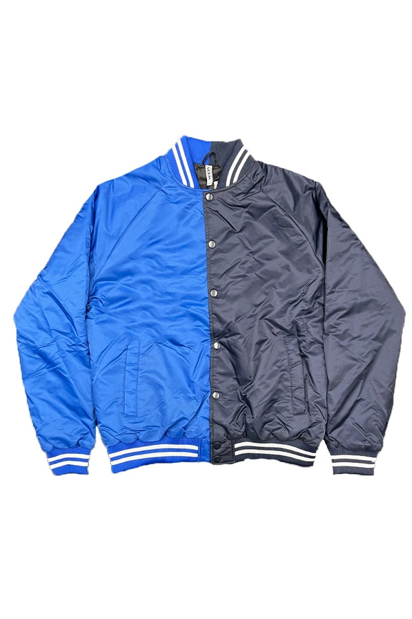 BLANK TWO TONE RETRO BASEBALL STYLE JACKET