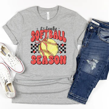 IT'S FINALLY SOFTBALL SEASON - TEE OR SWEATSHIRT