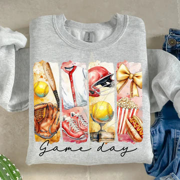 SOFTBALL GAME DAY BRUSH STROKE - SWEATSHIRT