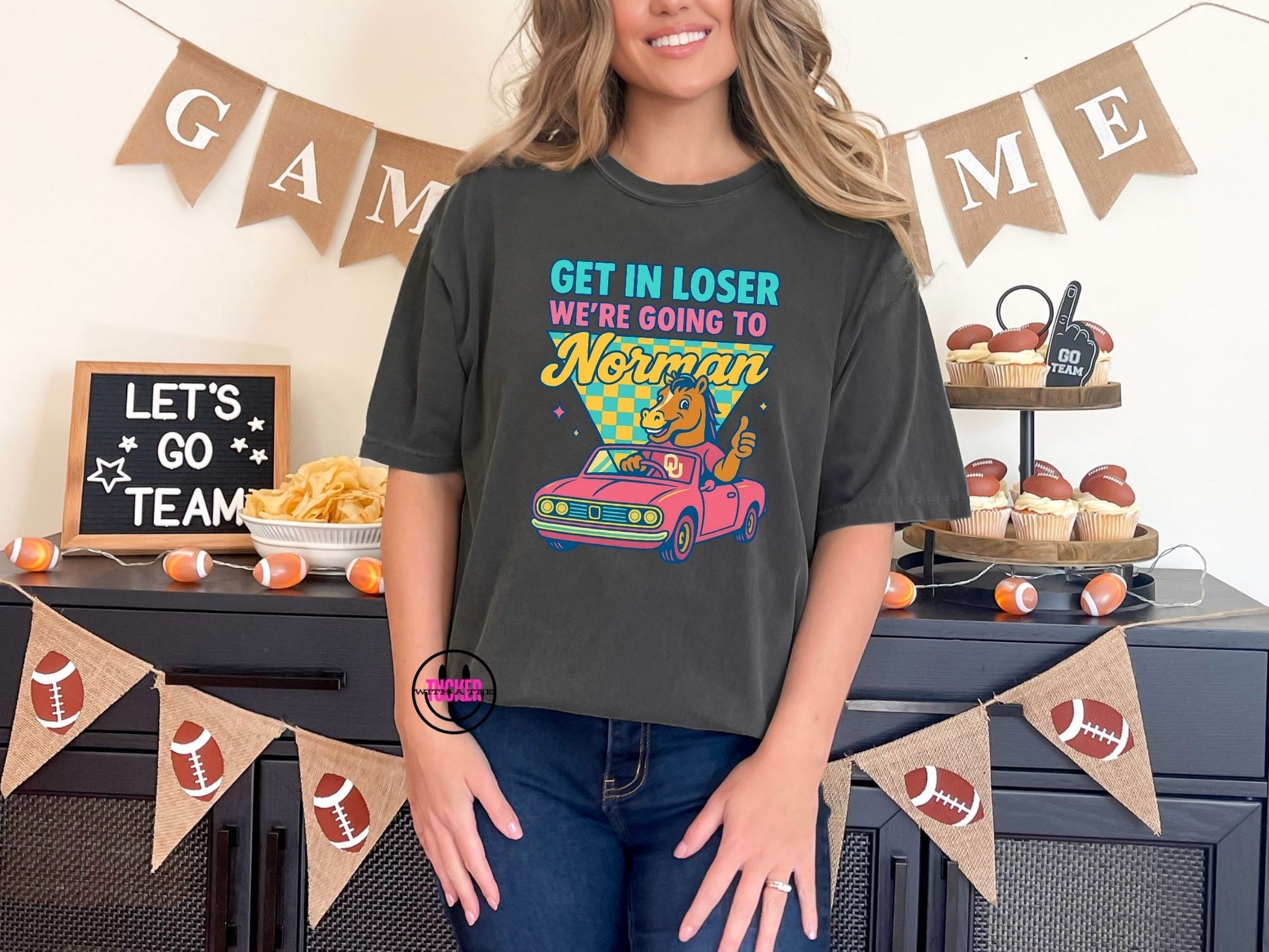 Get in Loser We're Going to Norman graphic tee in pepper