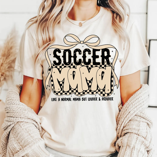 SOCCER MAMA COQUETTE BOW - TEE OR SWEATSHIRT