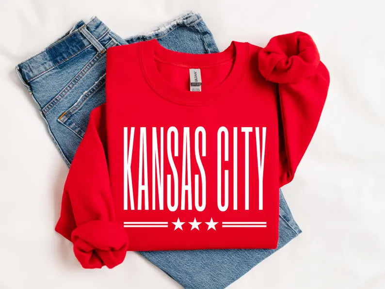 KANSAS CITY STARS CREWNECK - RED & WHITE