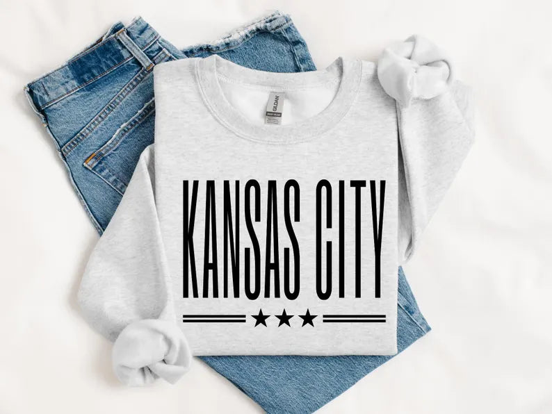 KANSAS CITY STARS CREWNECK - ASH GREY & BLACK