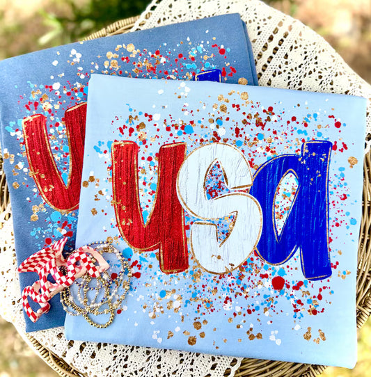 USA Splatter Tee – Comfort Colors 1717
