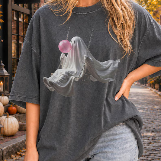Ghost with Balloon Comfort Colors Tee