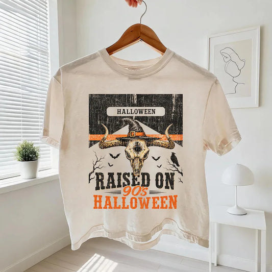 Raised on Halloween Comfort Colors tee