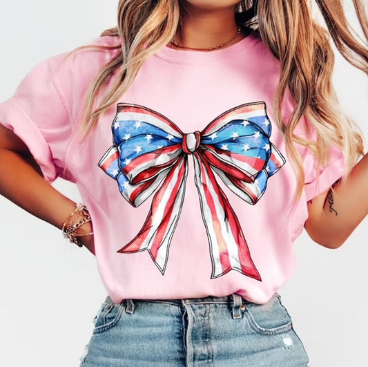 AMERICA WATERCOLOR COQUETTE BOW