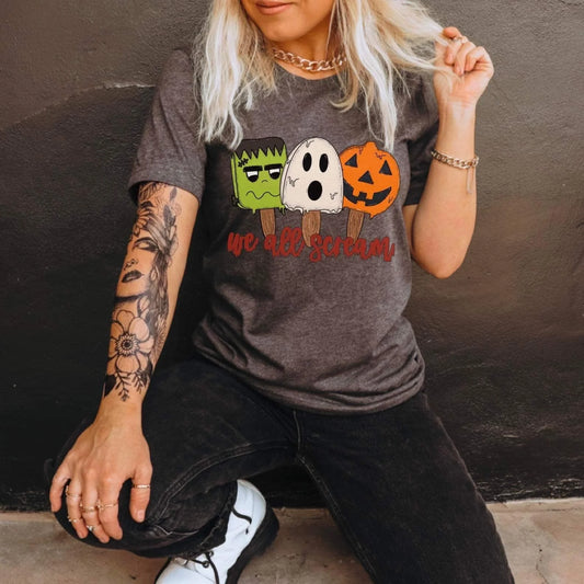 We All Scream – Halloween Ice Cream Tee