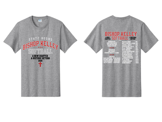 BK Softball State Tall Tee – Athletic Heather