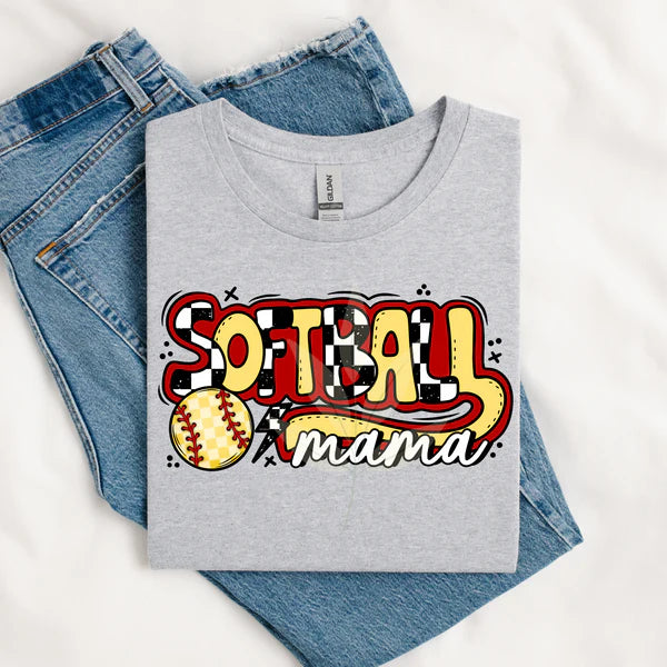SOFTBALL MAMA  - TEE OR SWEATSHIRT