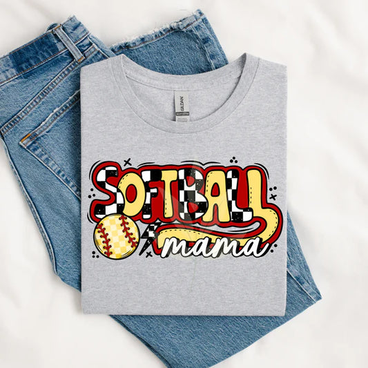 SOFTBALL MAMA  - TEE OR SWEATSHIRT