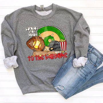 TAKE ME OUT TO THE BALLGAME - SOFTBALL - TEE OR SWEATSHIRT