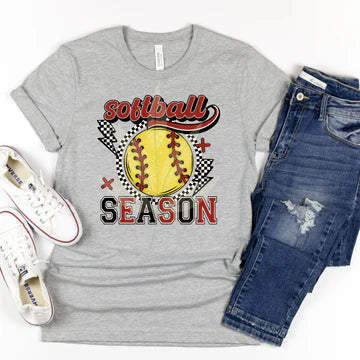 RETRO SOFTBALL SEASON  - TEE OR SWEATSHIRT